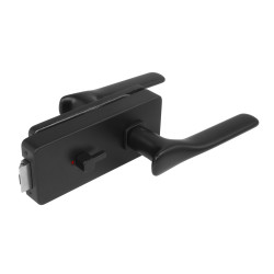 MPK - UNIQUE R8 - ZÁMEK na sklo s klikou ORCHIDE  - WC | BS - Černá matná