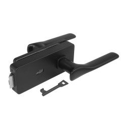 MPK - UNIQUE R8 - ZÁMEK na sklo s klikou ORCHIDE - BBQ | BS - Černá matná