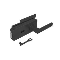 MPK - UNIQUE R8 - ZÁMEK na sklo s klikou QUADRA - BBQ | BS - Černá matná