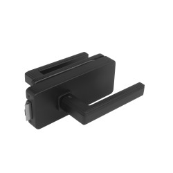 MPK - UNIQUE R8 - ZÁMEK na sklo s klikou RAFLESIA - bez otvoru přední | BS - Černá matná