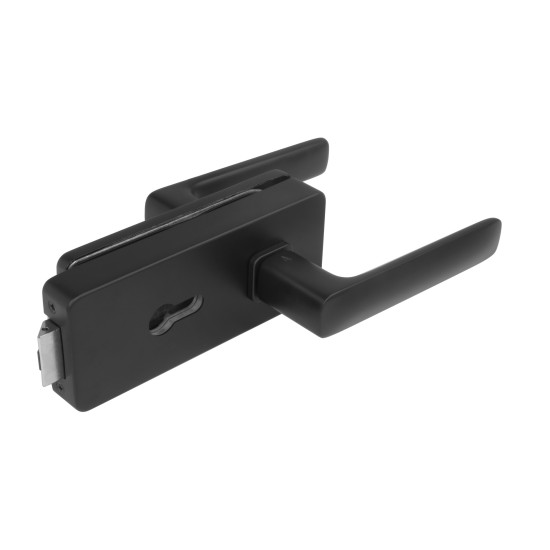 MPK - UNIQUE R8 - ZÁMEK na sklo s klikou STELLA - PZ | BS - Černá matná