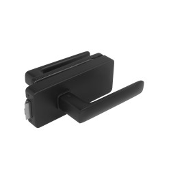 MPK - UNIQUE R8 - ZÁMEK na sklo s klikou STELLA - bez otvoru přední | BS - Černá matná