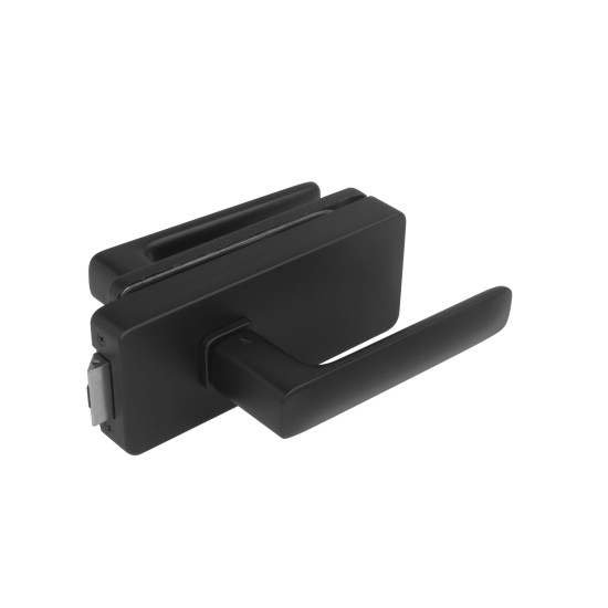 MPK - UNIQUE R8 - ZÁMEK na sklo s klikou STELLA - bez otvoru přední | BS - Černá matná