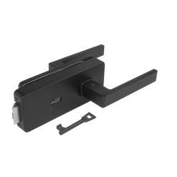 MPK - UNIQUE R8 - ZÁMEK na sklo s klikou SULLA - BBQ | BS - Černá matná