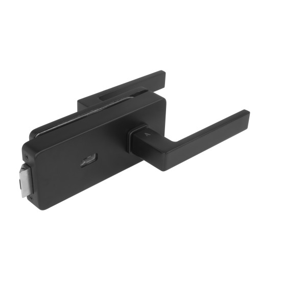 MPK - UNIQUE R8 - ZÁMEK na sklo s klikou SULLA - PZ | BS - Černá matná