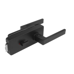 MPK - UNIQUE R8 - ZÁMEK na sklo s klikou SULLA - WC | BS - Černá matná