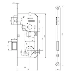 MPK - Zadlabací zámek PZ 90/80 - C 4150 pozink L/P | Bílý pozink