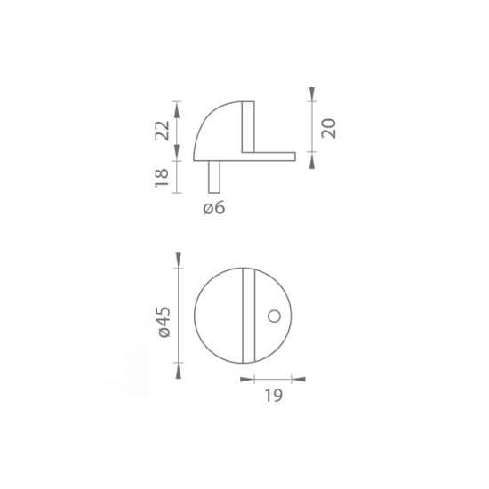 MPK - Zarážka dveří na podlahu ŽELVA | BN - Broušená nerez