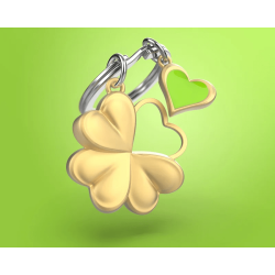 MTM - KLÍČENKA - Čtyřlístek pro štěstí se srdíčkem MTM - KLÍČENKA - Čtyřlístek pro štěstí se srdíčkem