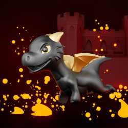 MTM - KLÍČENKA - Drak černo-zlatý MTM - KLÍČENKA - Drak černo-zlatý