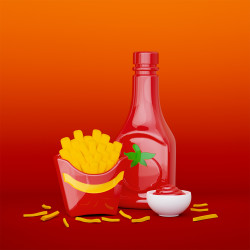 MTM - KLÍČENKA - Hranolky a kečup MTM - KLÍČENKA - Hranolky a kečup