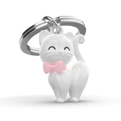 MTM - KLÍČENKA - Kočka bílá s mašlí MTM - KLÍČENKA - Kočka bílá s mašlí