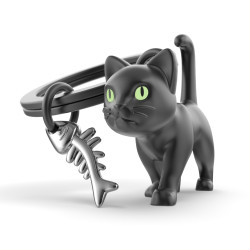 MTM - KLÍČENKA - Kočka černá s kostí MTM - KLÍČENKA - Kočka černá s kostí