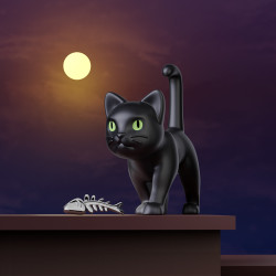 MTM - KLÍČENKA - Kočka černá s kostí MTM - KLÍČENKA - Kočka černá s kostí