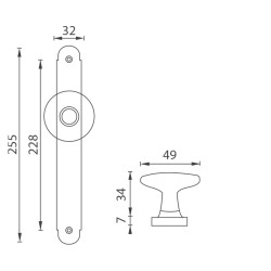 NI - ALT WIEN - KOULE na štítu | OLV - Mosaz leštěná lakovaná NI - ALT WIEN - KOULE na štítu | OLV - Mosaz leštěná lakovaná