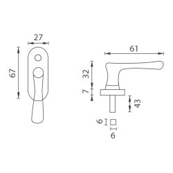 NI - ELEGANT - půloliva MALÁ | OGR - Bronz česaný lesklý