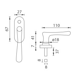 NI - ELEGANT - půloliva VELKÁ | OC - Chrom lesklý
