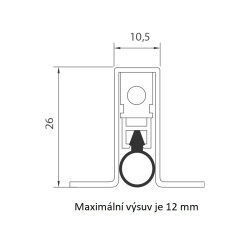 OS - ELLEN MATIC OMEGA Těsnicí lišta | Stříbrná