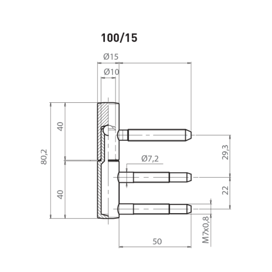 OV - Pant nenastavitelný spodní 101/15 | Bílá lesklá (RAL 9010)