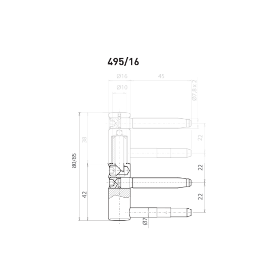 OV - Závěs nastavitelný spodní 495/16 | Bronz