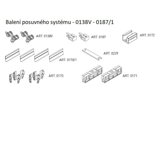 SC - Balení posuvného systému 100 GLASS 