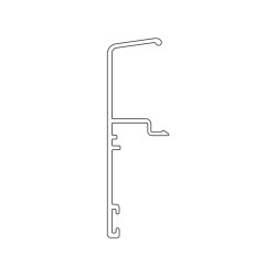 SC - Kryt art. 0168 na profil 195 a 196 AF pro dřevěné dveře | BS - Černá matná