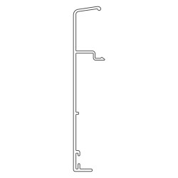 SC - Kryt art. 0169 na profil 0195 a 196 AF pro skleněné dveře | STM - Stříbrná matná