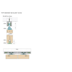 SC - POSUVNÝ SYSTÉM SERIES 100 SILENT 120 KG | BS - Černá matná