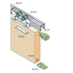 SC - POSUVNÝ SYSTÉM SERIES 100 SILENT 120 KG | STM - Stříbrná matná