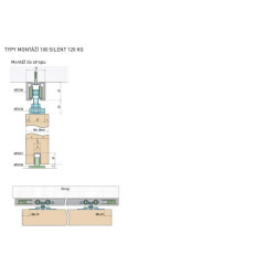 SC - POSUVNÝ SYSTÉM SERIES 100 SILENT 120 KG s oboustranným krytem na profil | BS - Černá matná
