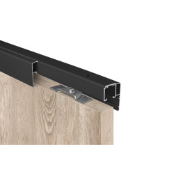 SC - POSUVNÝ SYSTÉM SERIES 100 SILENT 80 KG s oboustranným krytem na profil | BS - Černá matná