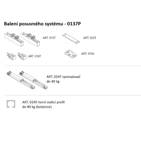 SC - POSUVNÝ SYSTÉM SERIES 100 SILENT FILO S 40 KG SP | BS - Černá matná SC - POSUVNÝ SYSTÉM SERIES 100 SILENT FILO S 40 KG SP | BS - Černá matná