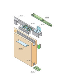 SC - POSUVNÝ SYSTÉM SERIES 100 SILENT FILO S 40 KG SP | STM - Stříbrná matná