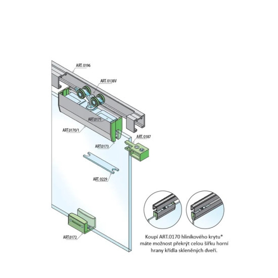 SC - POSUVNÝ SYSTÉM SERIES 100 SILENT GLASS 120 KG | -