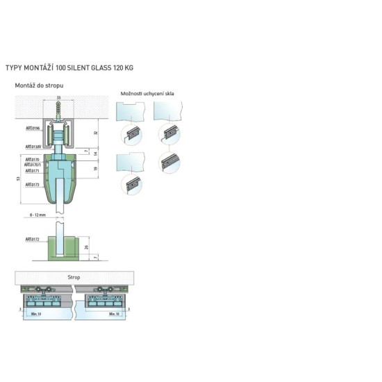 SC - POSUVNÝ SYSTÉM SERIES 100 SILENT GLASS 120 KG | -