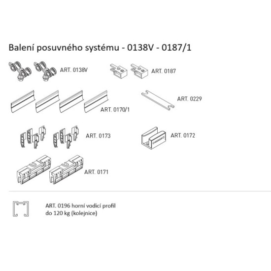 SC - POSUVNÝ SYSTÉM SERIES 100 SILENT GLASS 120 KG | -