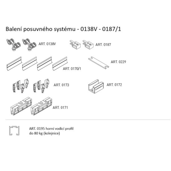 SC - POSUVNÝ SYSTÉM SERIES 100 SILENT GLASS 80 KG | - SC - POSUVNÝ SYSTÉM SERIES 100 SILENT GLASS 80 KG | -