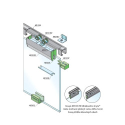 SC - POSUVNÝ SYSTÉM SERIES 100 SILENT GLASS 80 KG | STM - Stříbrná matná