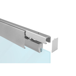 SC - POSUVNÝ SYSTÉM SERIES 100 SILENT GLASS 80 KG s krytem na profil | STM - Stříbrná matná