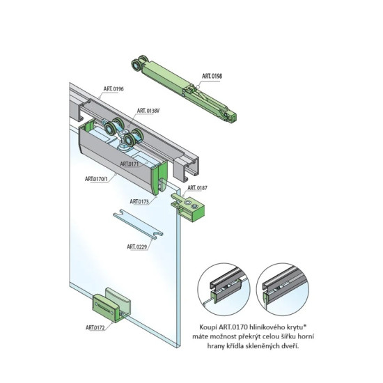 SC - POSUVNÝ SYSTÉM SERIES 100 SILENT GLASS S 100 KG SP | -