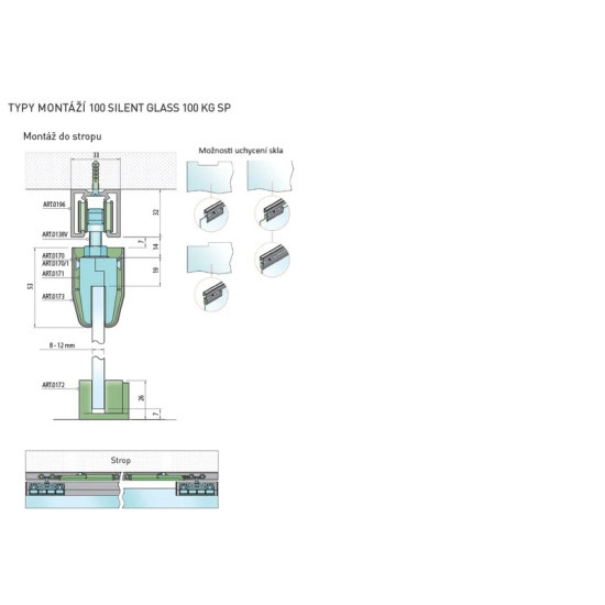 SC - POSUVNÝ SYSTÉM SERIES 100 SILENT GLASS S 100 KG SP | -