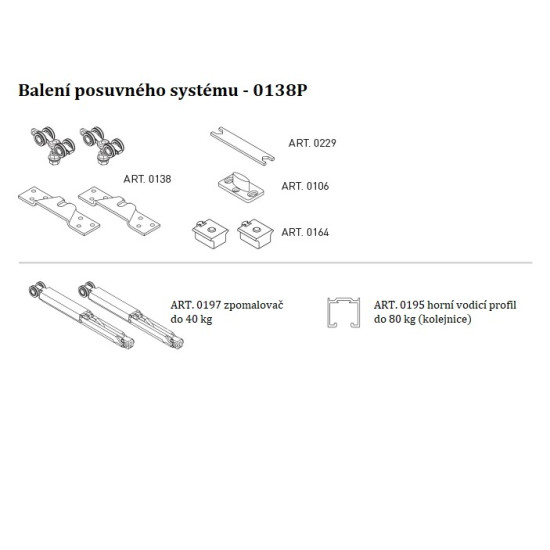 SC - POSUVNÝ SYSTÉM SERIES 100 SILENT S 40 KG SP | -