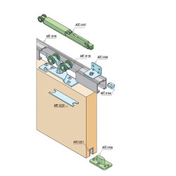 SC - POSUVNÝ SYSTÉM SERIES 100 SILENT S 40 KG SP | STM - Stříbrná matná