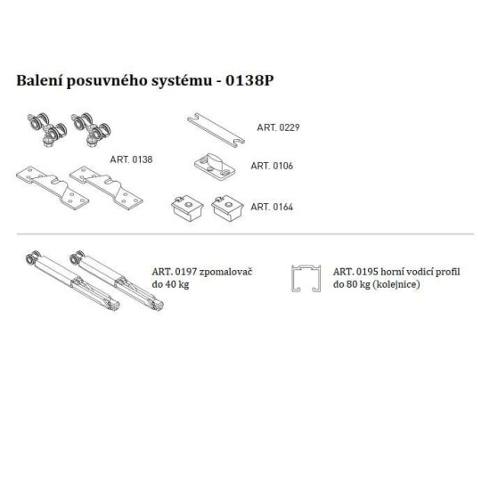 SC - POSUVNÝ SYSTÉM SERIES 100 SILENT S 40 KG SP s krytem na profil | STM - Stříbrná matná SC - POSUVNÝ SYSTÉM SERIES 100 SILENT S 40 KG SP s krytem na profil | STM - Stříbrná matná