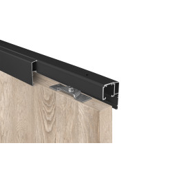 SC - POSUVNÝ SYSTÉM SERIES 100 SILENT S 40 KG SP s oboustranným krytem na profil | BS - Černá matná