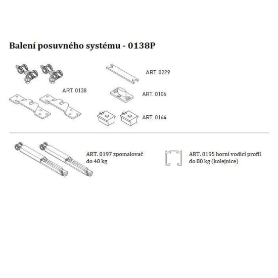 SC - POSUVNÝ SYSTÉM SERIES 100 SILENT S 40 KG SP s oboustranným krytem na profil | STM - Stříbrná matná SC - POSUVNÝ SYSTÉM SERIES 100 SILENT S 40 KG SP s oboustranným krytem na profil | STM - Stříbrná matná