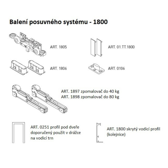 SC - Posuvný systém Series Hidden 40/80 Kg SP