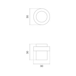 SH - Zarážka dveří 1722 | BS - Černá matná SH - Zarážka dveří 1722 | BS - Černá matná