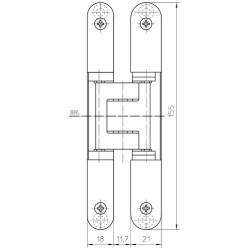 SK - Skrytý závěs TECTUS 240 3D | Černá