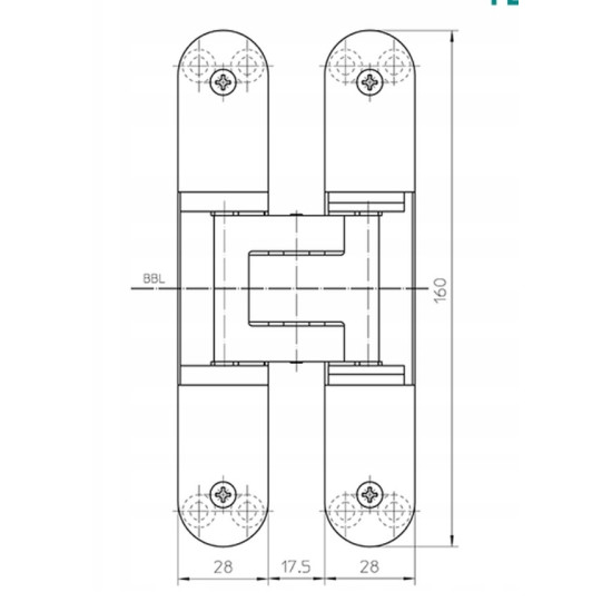 SK - Skrytý závěs TECTUS 340 3D | Černá